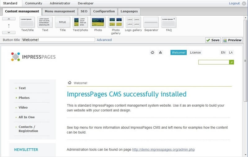 ImpressPages CMS