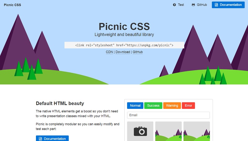 Picnic CSS