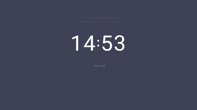 3D CSS clock
