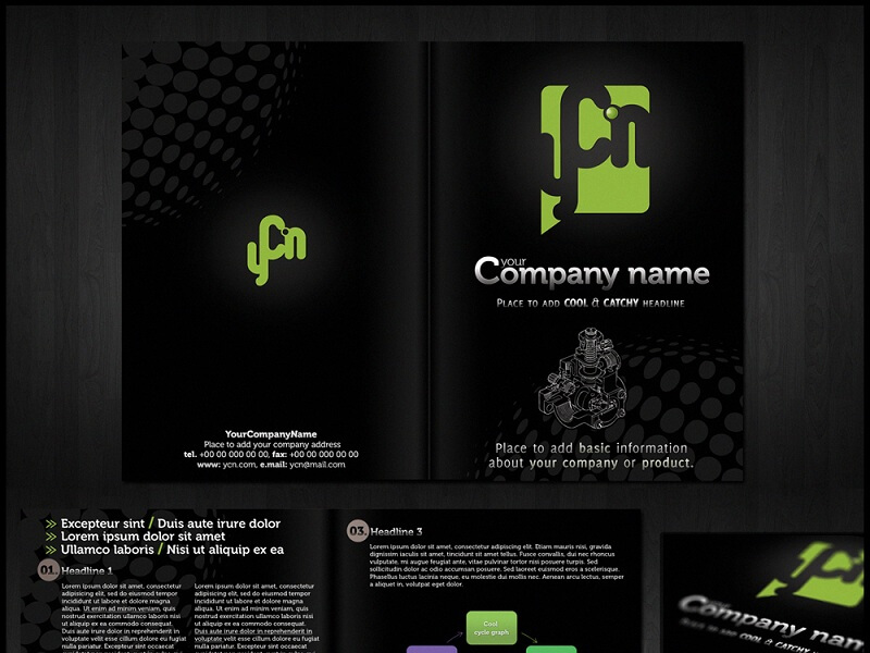 Black Brochure Template