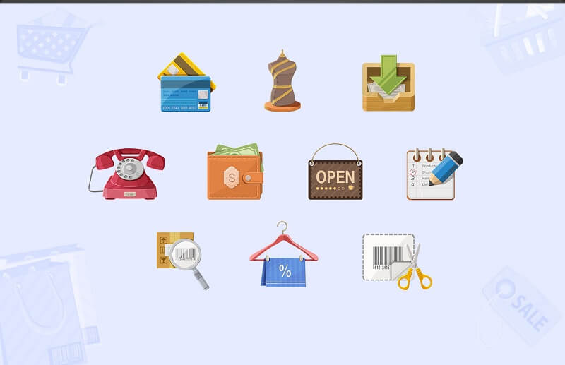 Charming Boutique Icon Set