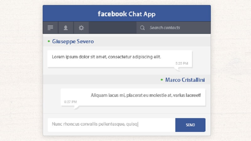 Facebook Chat App