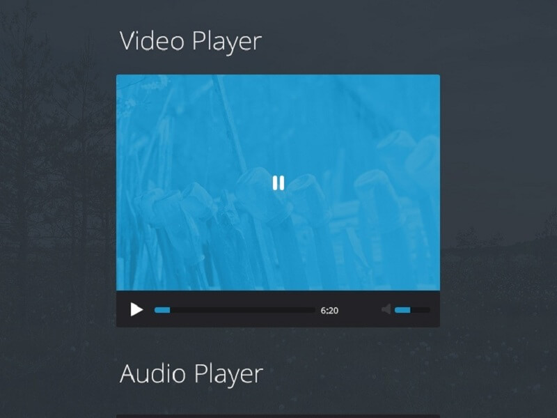 Flat Video / Audio Player