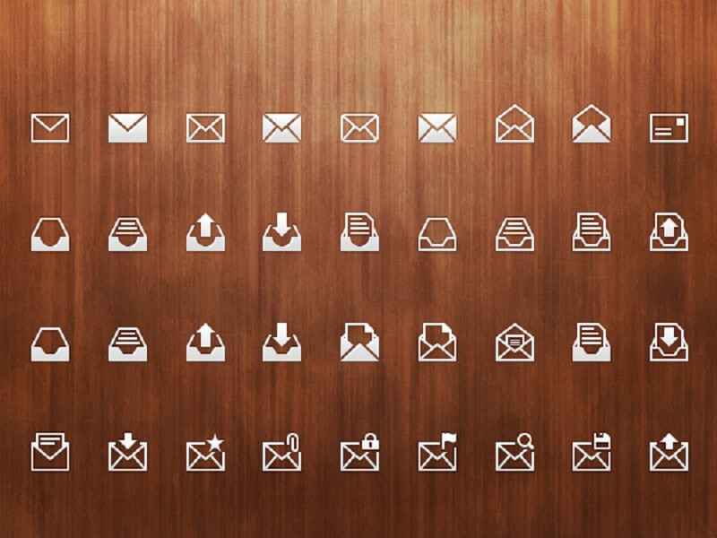 Mail PSD Icon Set