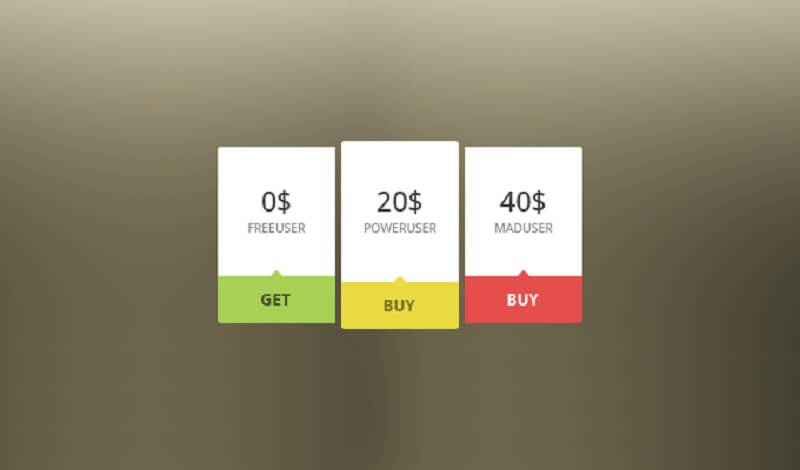 Mini Price Table PSD