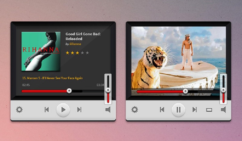 Music And Video Players PSD
