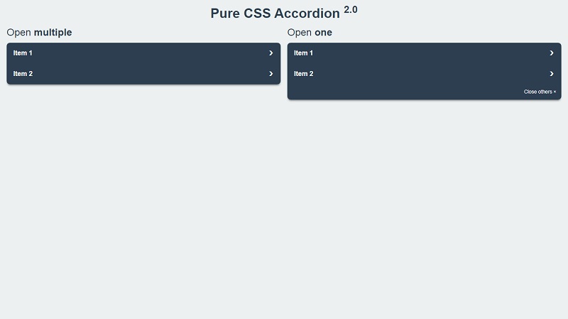 Pure CSS Accordion