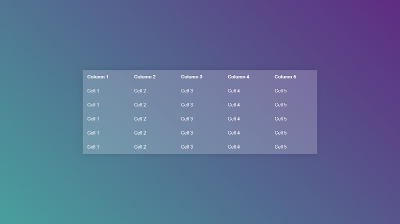 Pure CSS Table Highlight