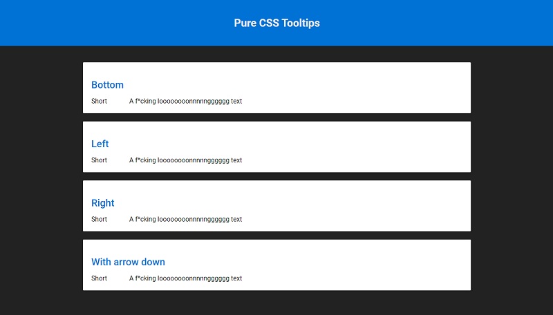 Pure CSS tooltip