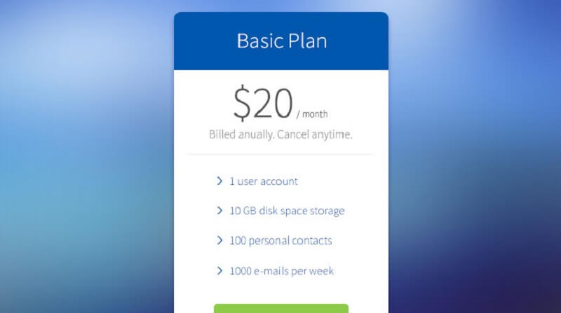 Simple Pricing Table