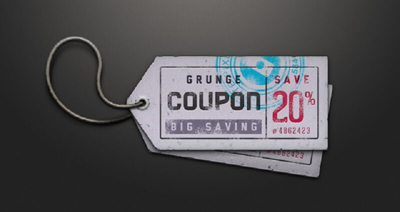 Ticket Coupon Sale Tag Psd