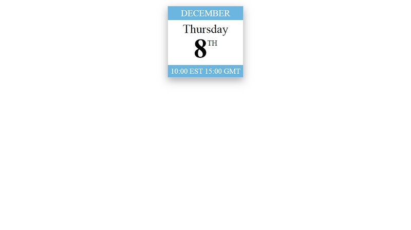 CSS Calendar Day