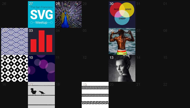 Responsive Flexbox Calendar w/ Retina Images