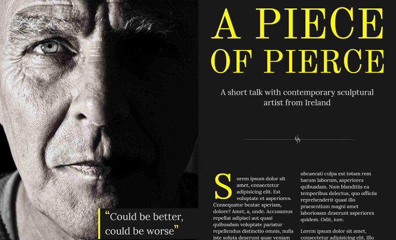 Magazine layout - A piece of Pierce