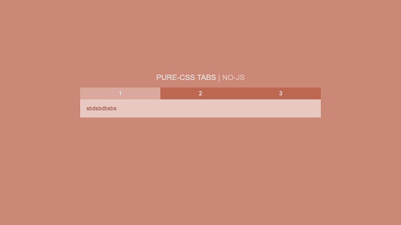 Pure-CSS Tabs