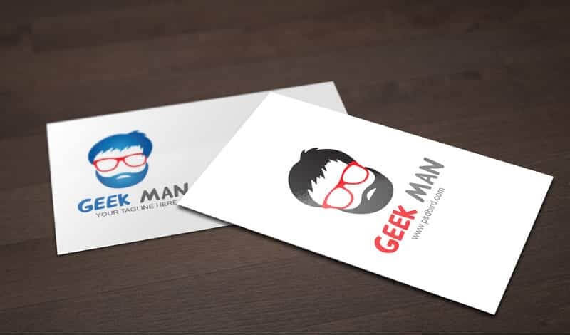 Nerd Geek Man Logo