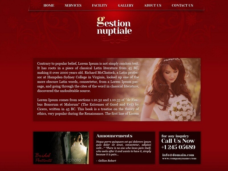 PSD Template For Wedding