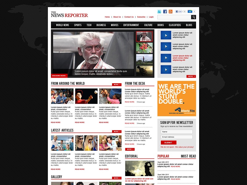 WP magazine theme template