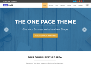 Free WordPress One Page Themes