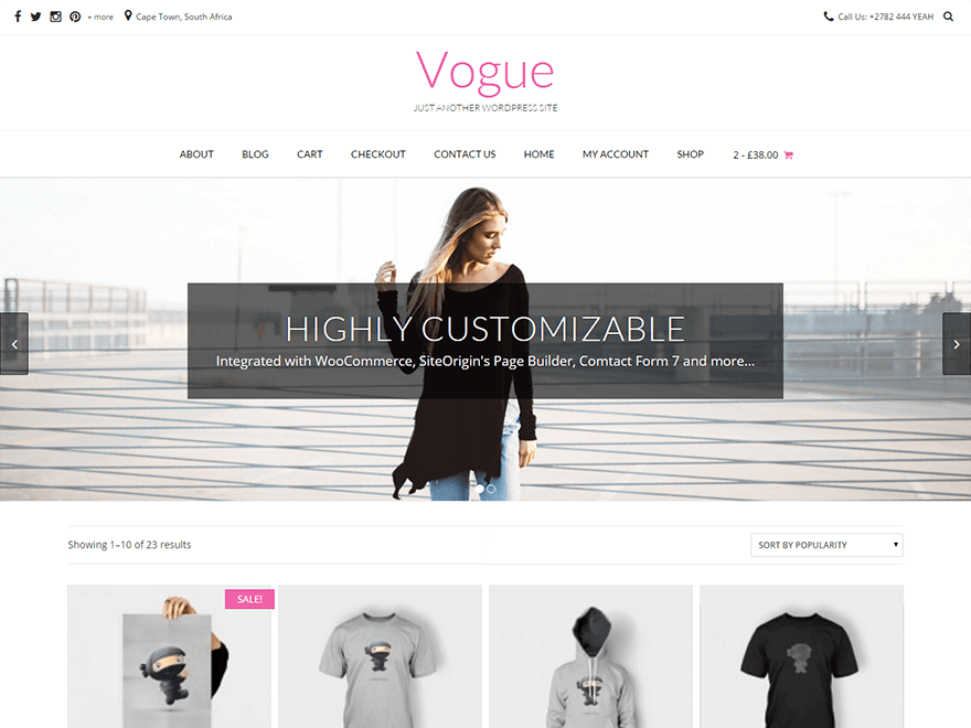 Vogue: wordpress themes free portfolio