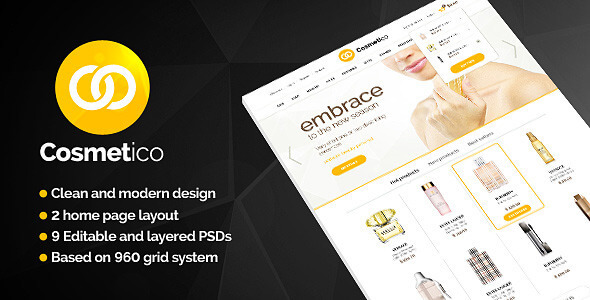 Cosmetico - Beauty Shop PSD Template