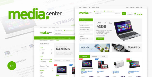 Media Center - Electronic eCommerce PSD Template