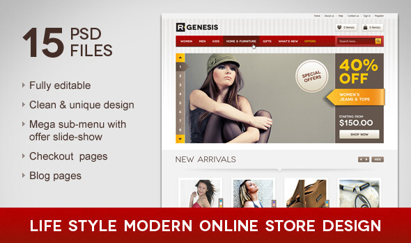 Life Style Modern Online Store Design