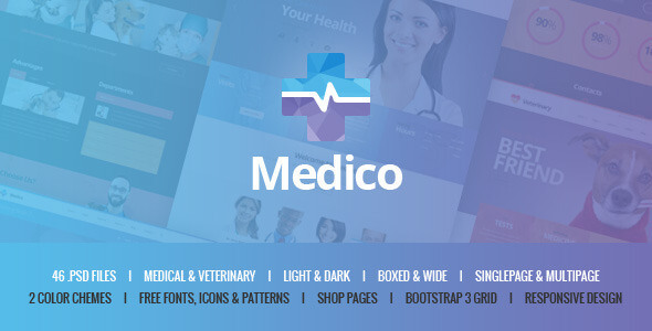Medico - Medical & Veterinary PSD Template