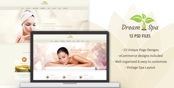 Dream Spa - Vintage Spa / Salon PSD