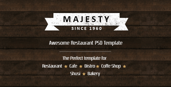 Majesty - Awesome Restaurant PSD Template