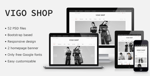 Vigo Shop - Responsive Bootstrap eCommerce PSD