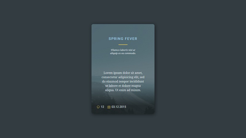 Blog Card With Hover State