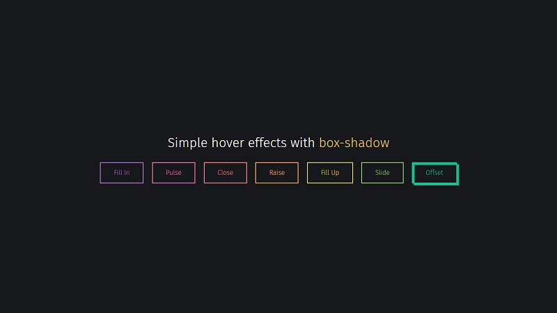 Button Hover Effects With Box-Shadow