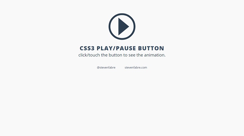 CSS3 Play/Pause Button