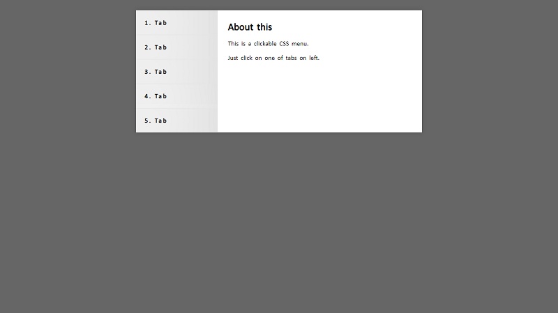 Clickable CSS menu
