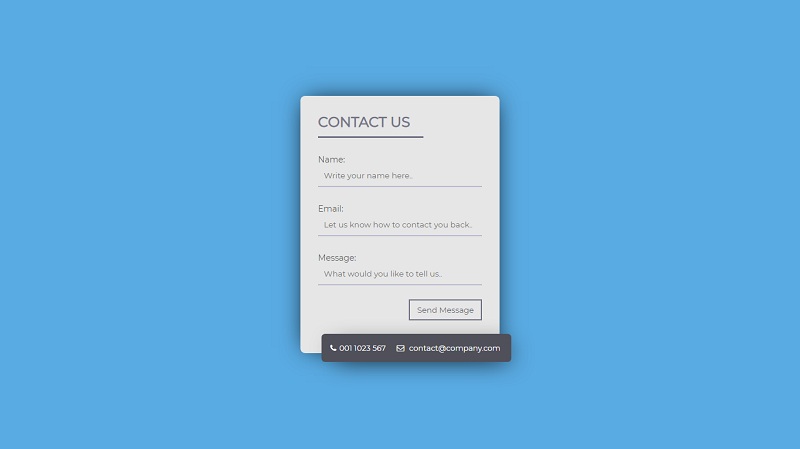 Contact Form UI