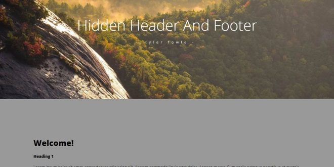 CSS Headers And Footers