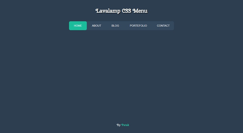 Lavalamp CSS Menu