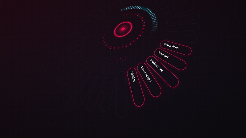 Pure CSS 3D Radial Menu