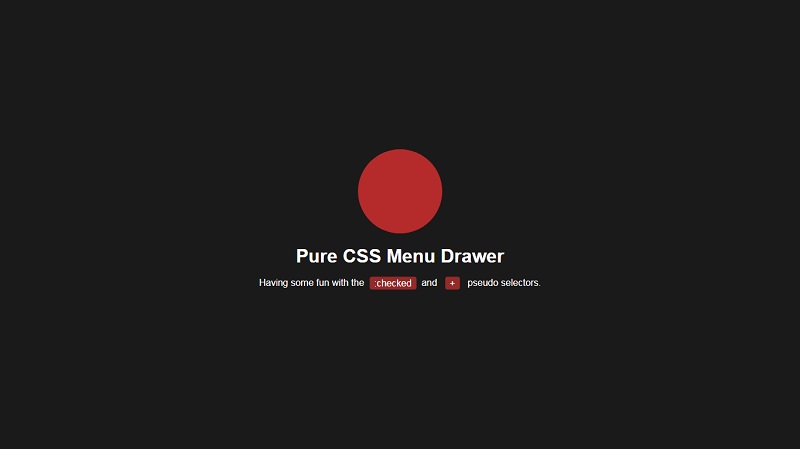 Pure CSS Menu Drawer