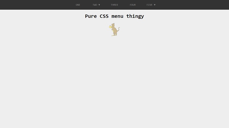 Pure CSS Menu Dropdown