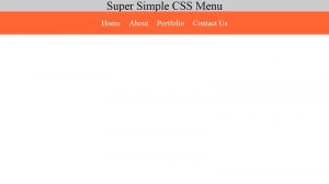 simple css menu