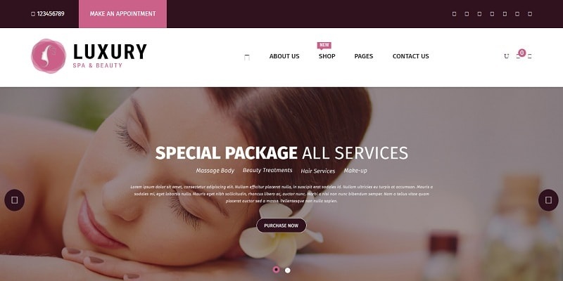 Beauty OpenCart Website Templates