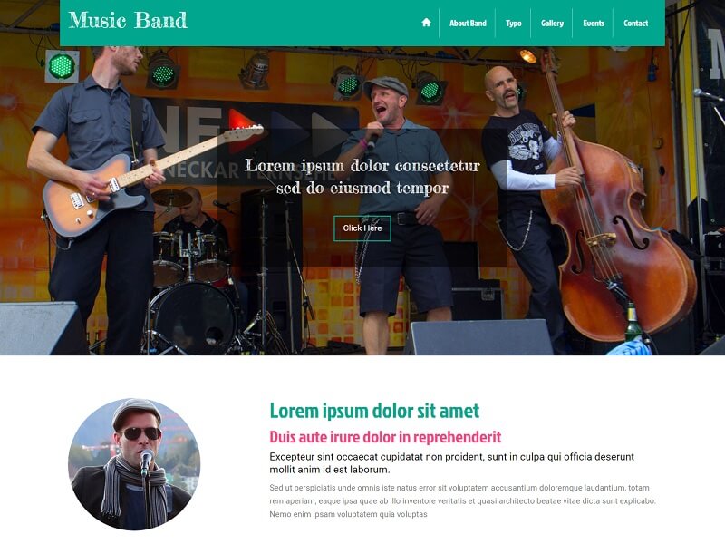Music Band: music download website template