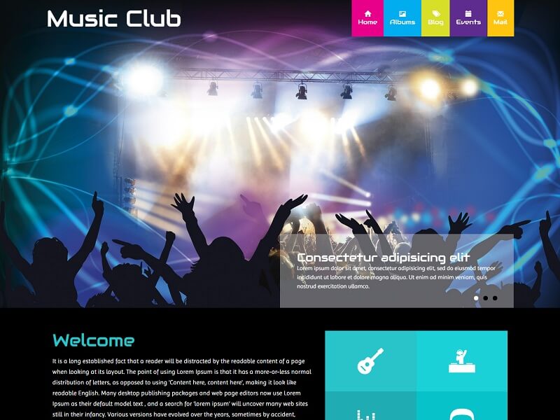 Music Club: music website template