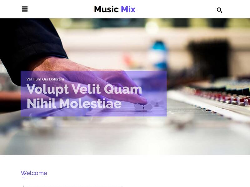 Music Mix: template for music website free download