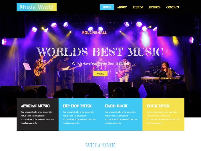 Music World: music template download