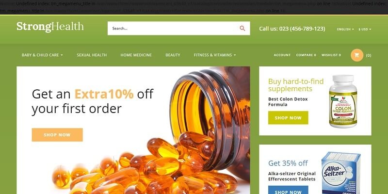 Healthcare OpenCart Website Templates