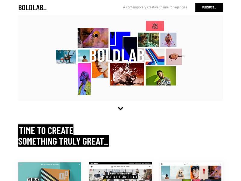 Boldlab: best wordpress themes for creative agencies