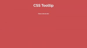 CSS Tooltip simples